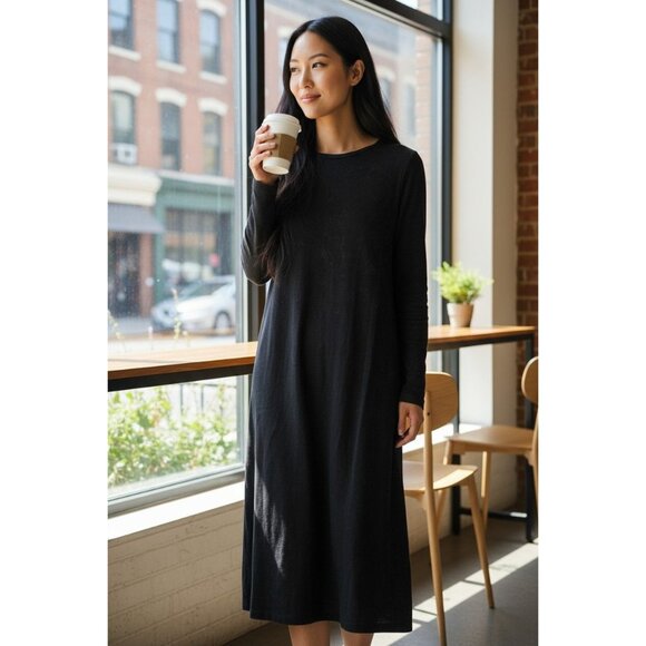 Black Halloween Gothic Dress Unisex Size Large - Picture 1 of 4